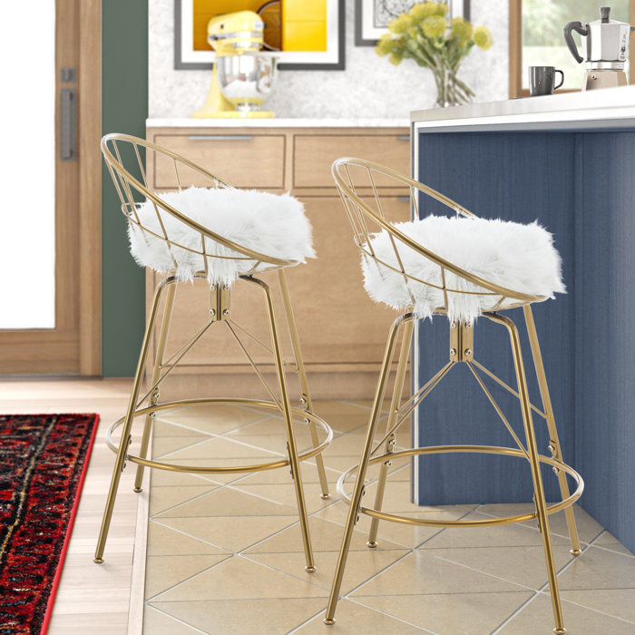 Everly Quinn Hudgens Swivel Counter & Bar Stool & Reviews Wayfair